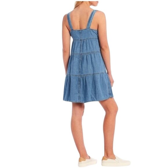 Levi's Joni Dress Cotton Chambray Tiered All Season Size XL - Picture 7 of 11